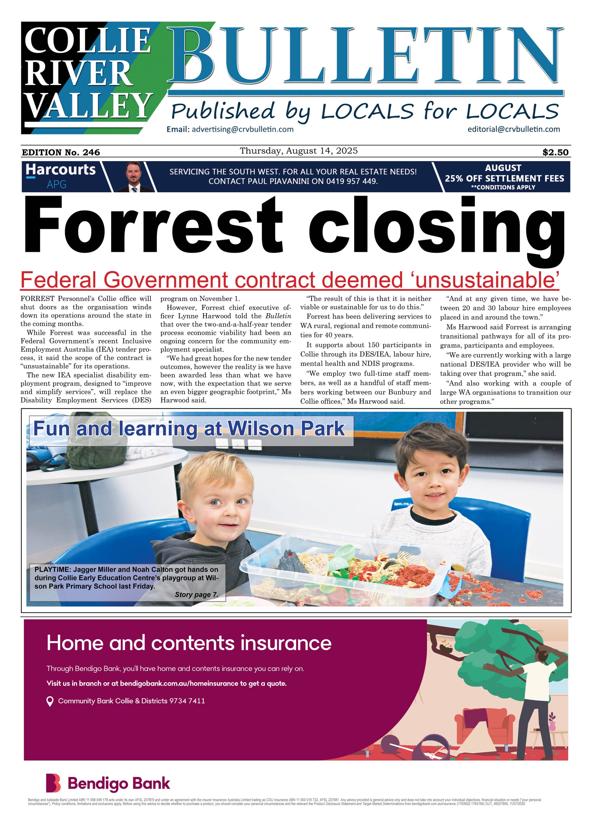 Collie River Valley Bulletin, August 14, 2025