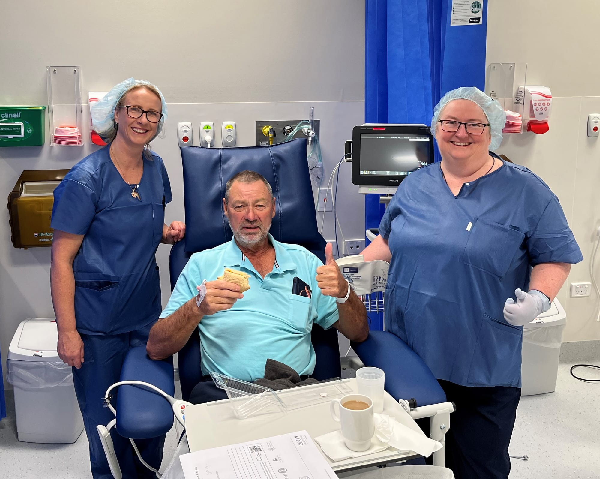 Gary’s new theatre’s first patient