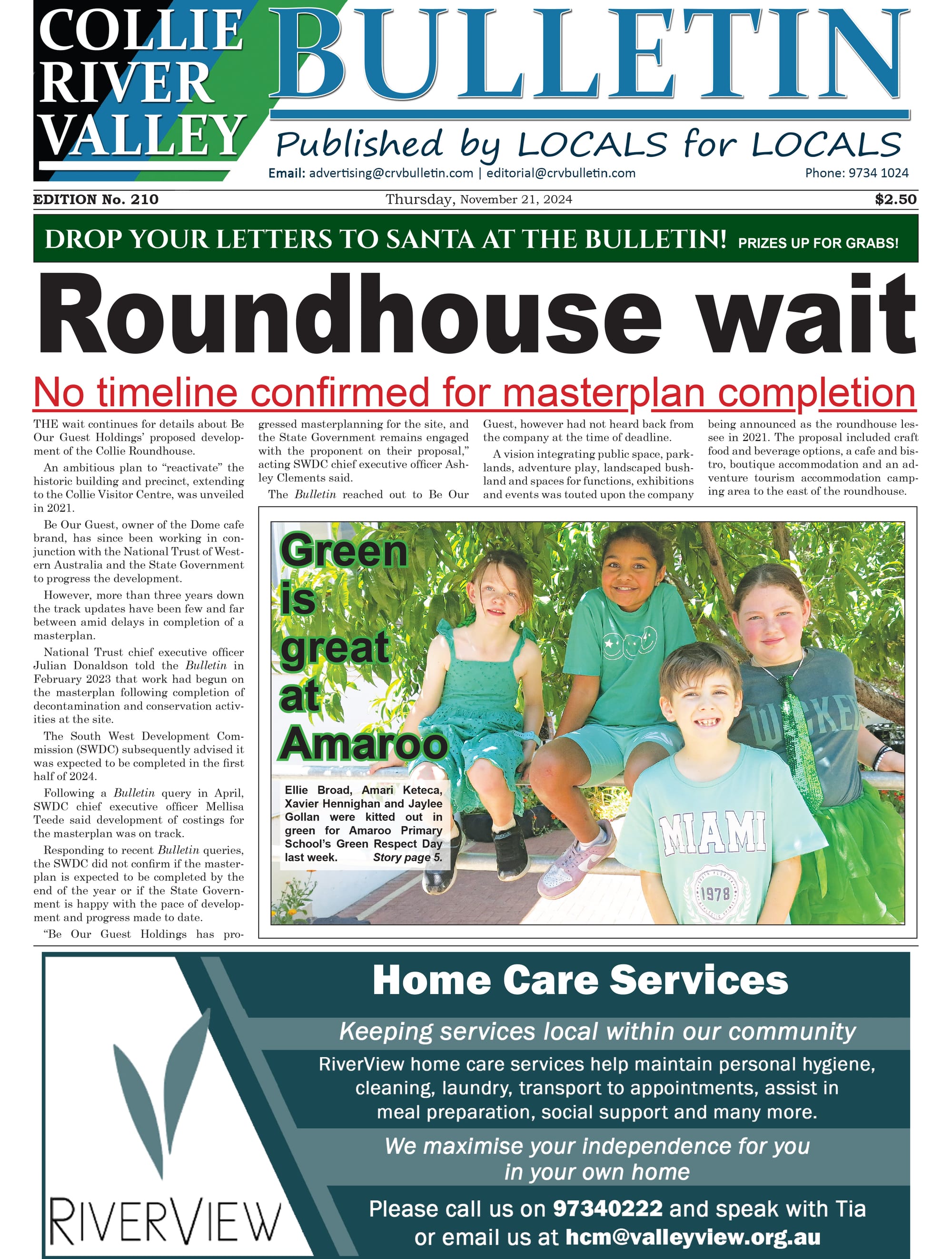 Collie River Valley Bulletin, November 21, 2024