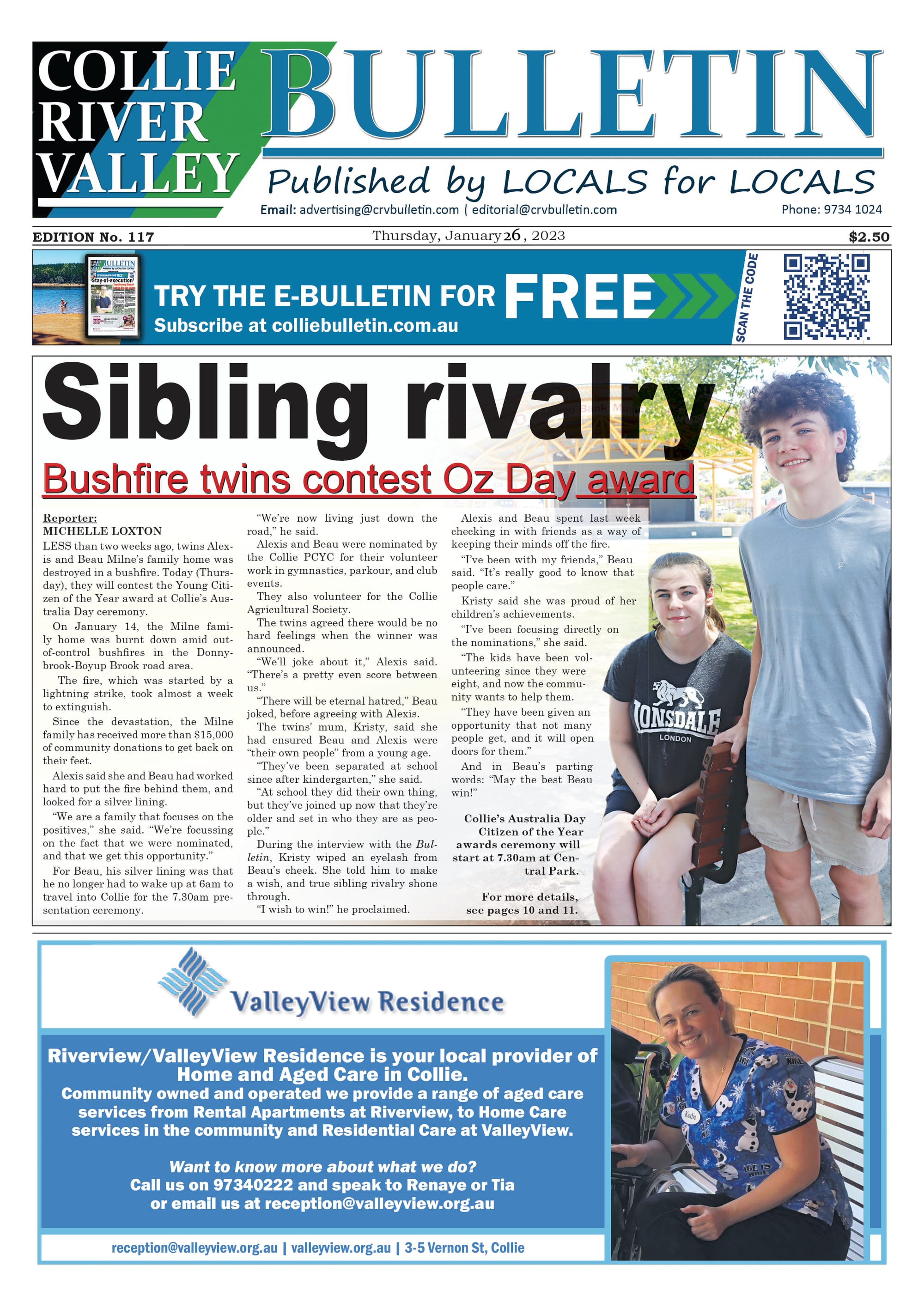 Collie River Valley Bulletin, January 26, 2023