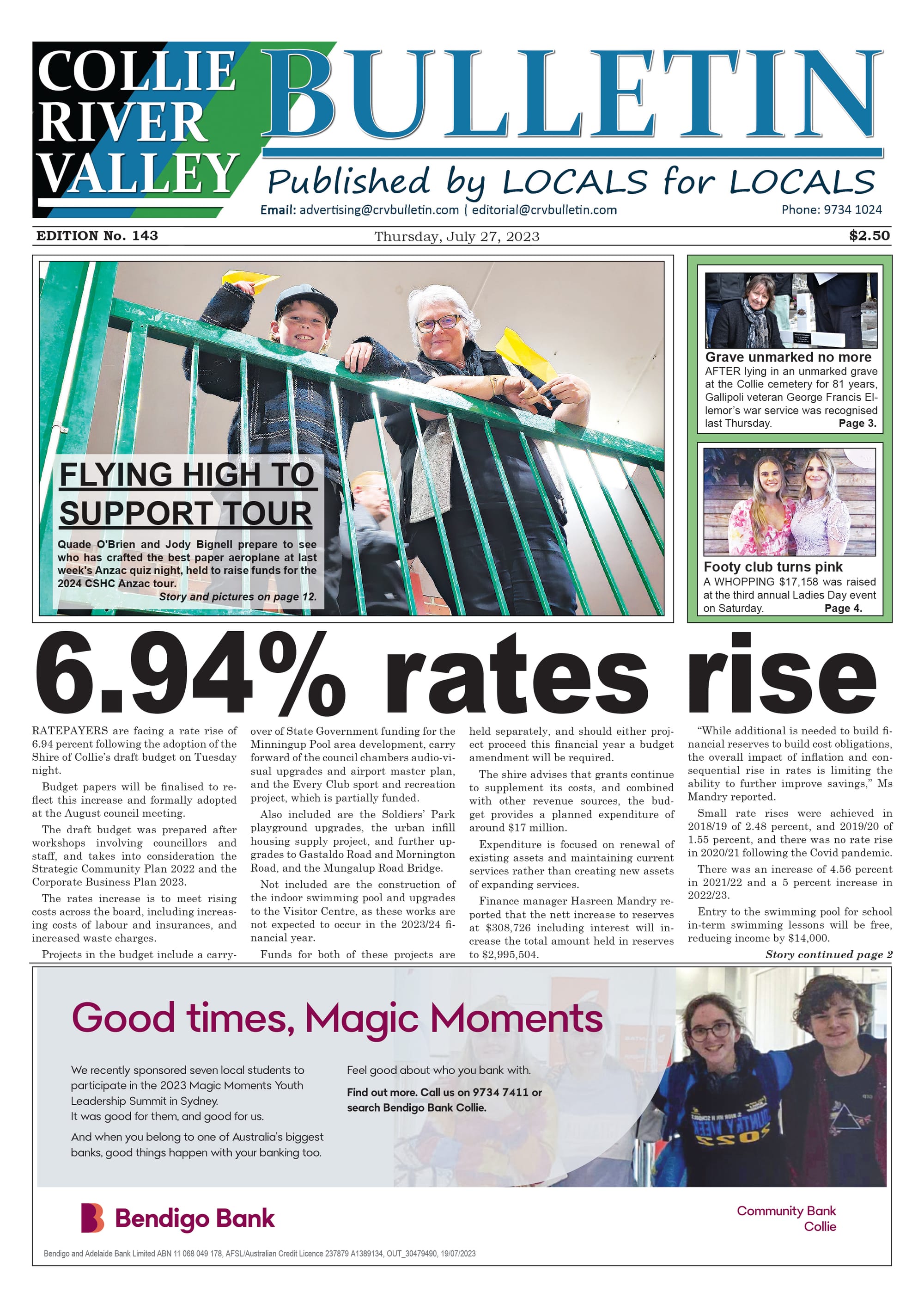 Collie River Valley Bulletin, July 27, 2023