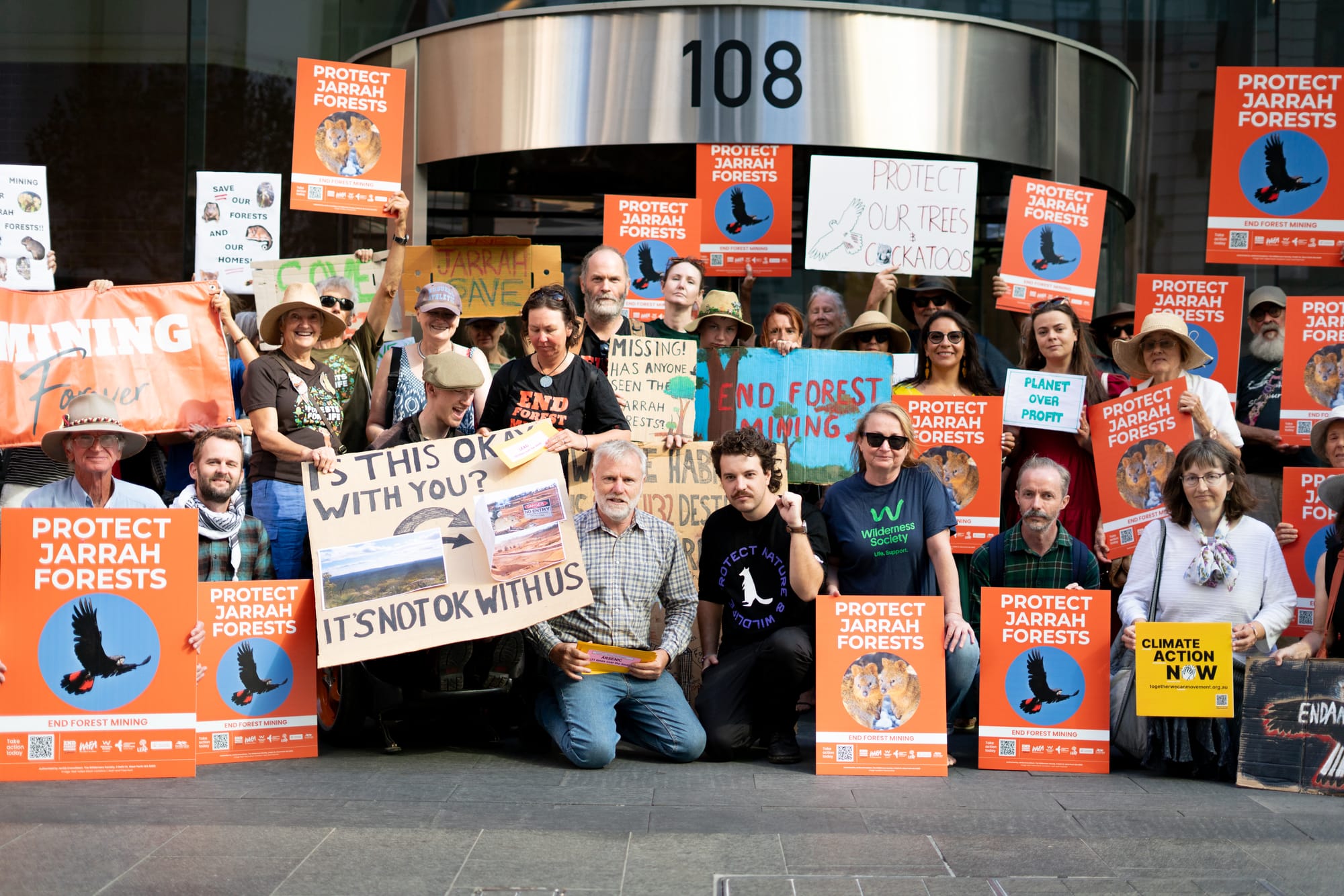 Protest outside South32 headquarters