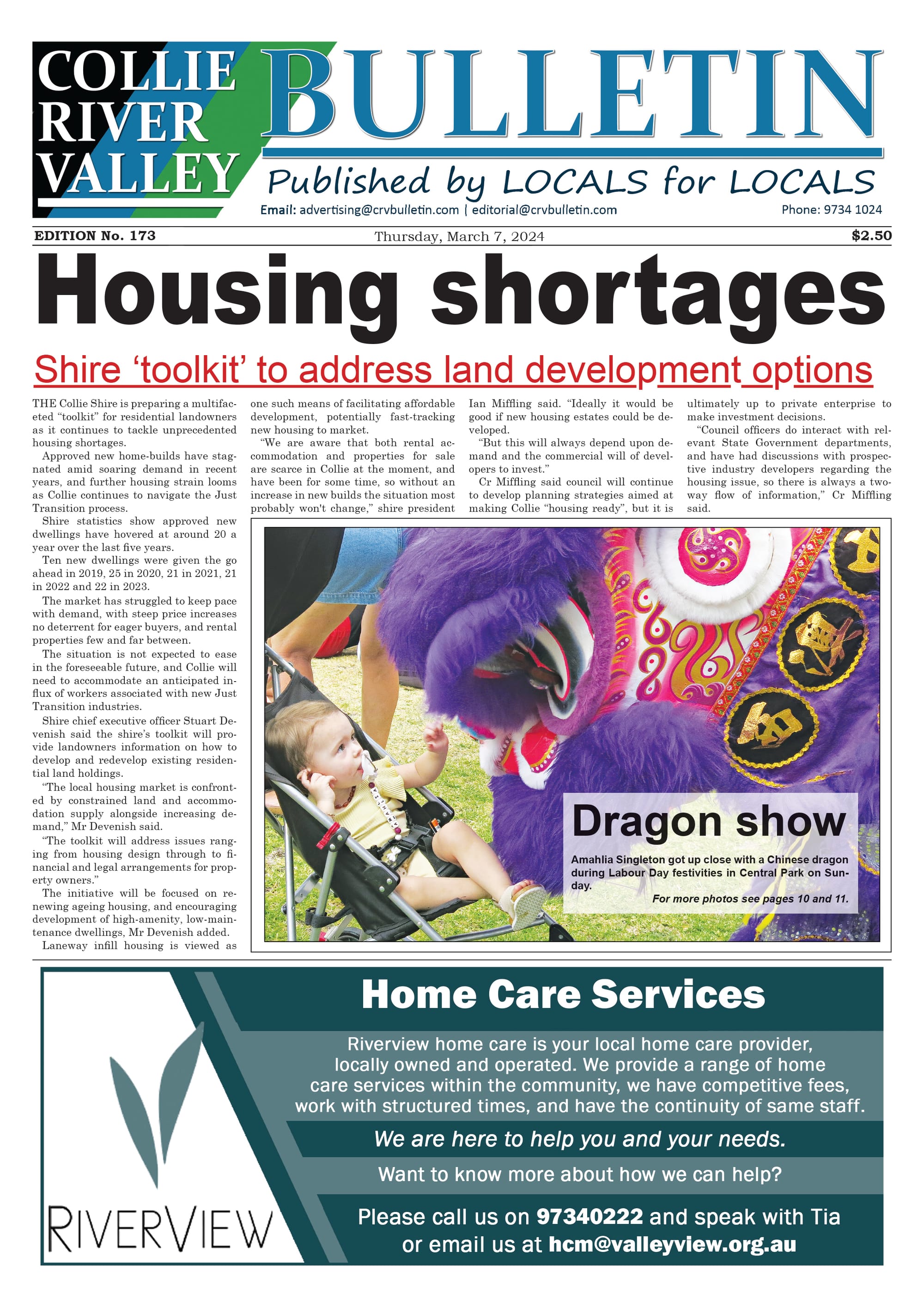 Collie River Valley Bulletin, March 7, 2024
