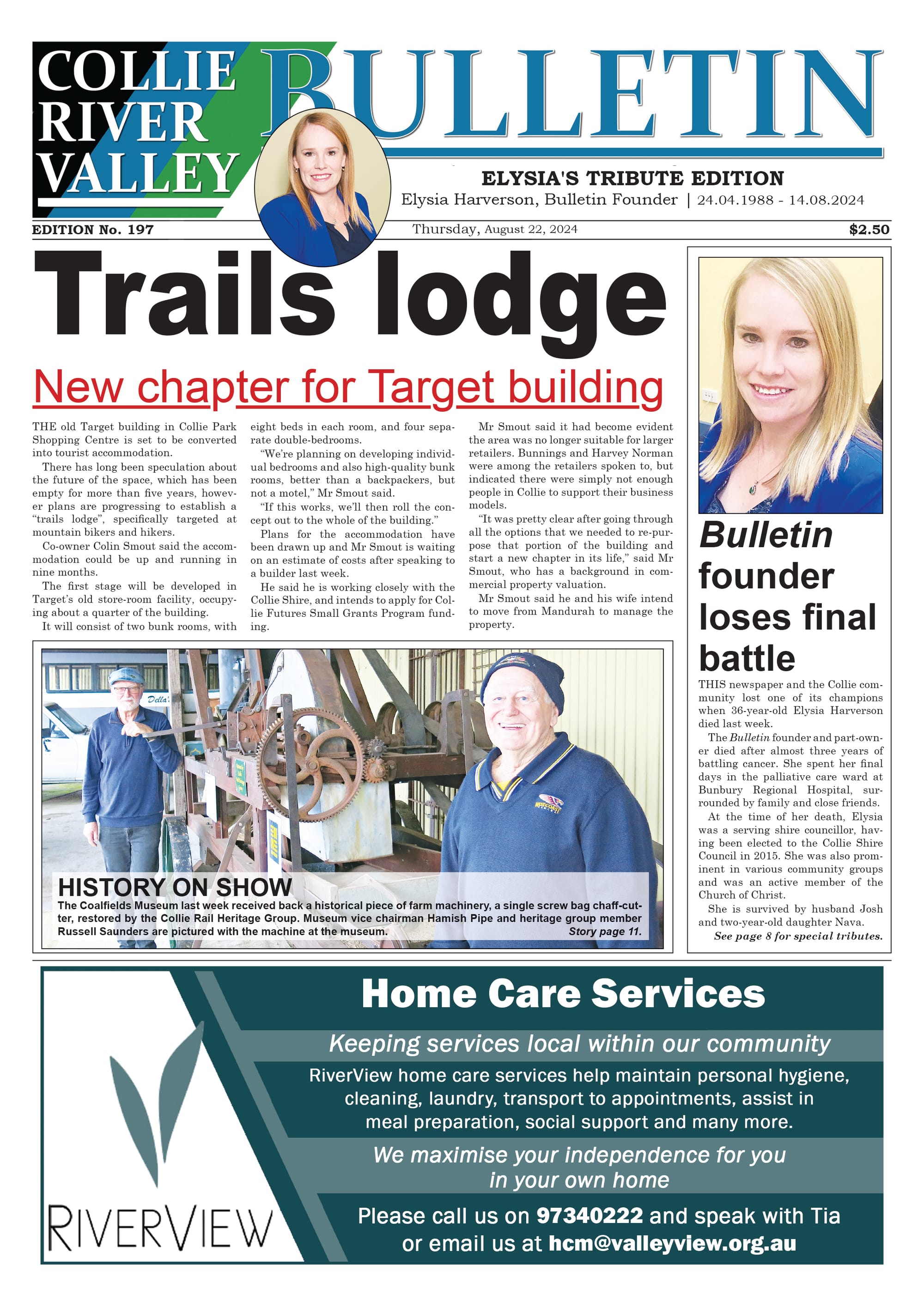 Collie River Valley Bulletin, August 22, 2024