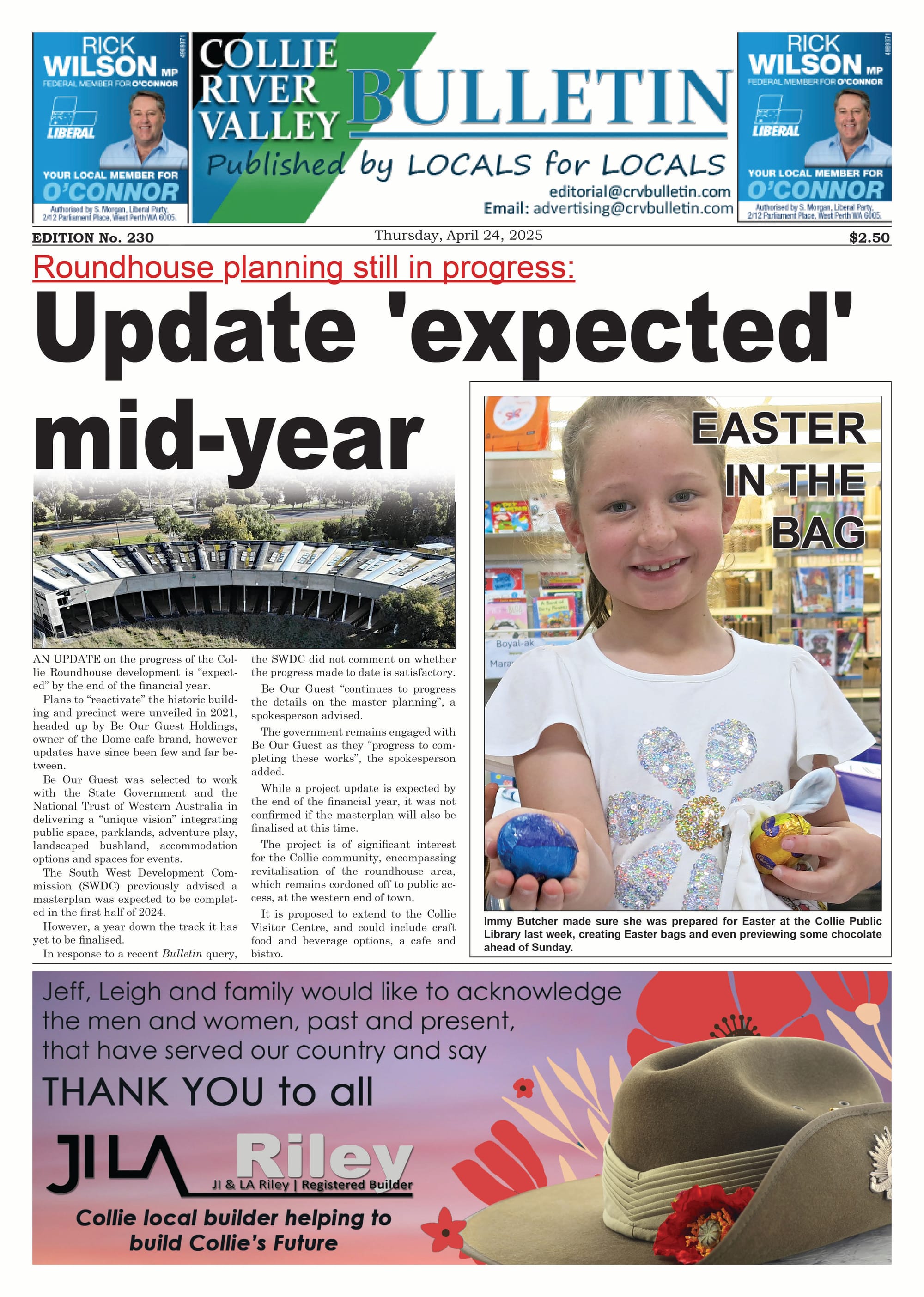 Collie River Valley Bulletin, April 24, 2025