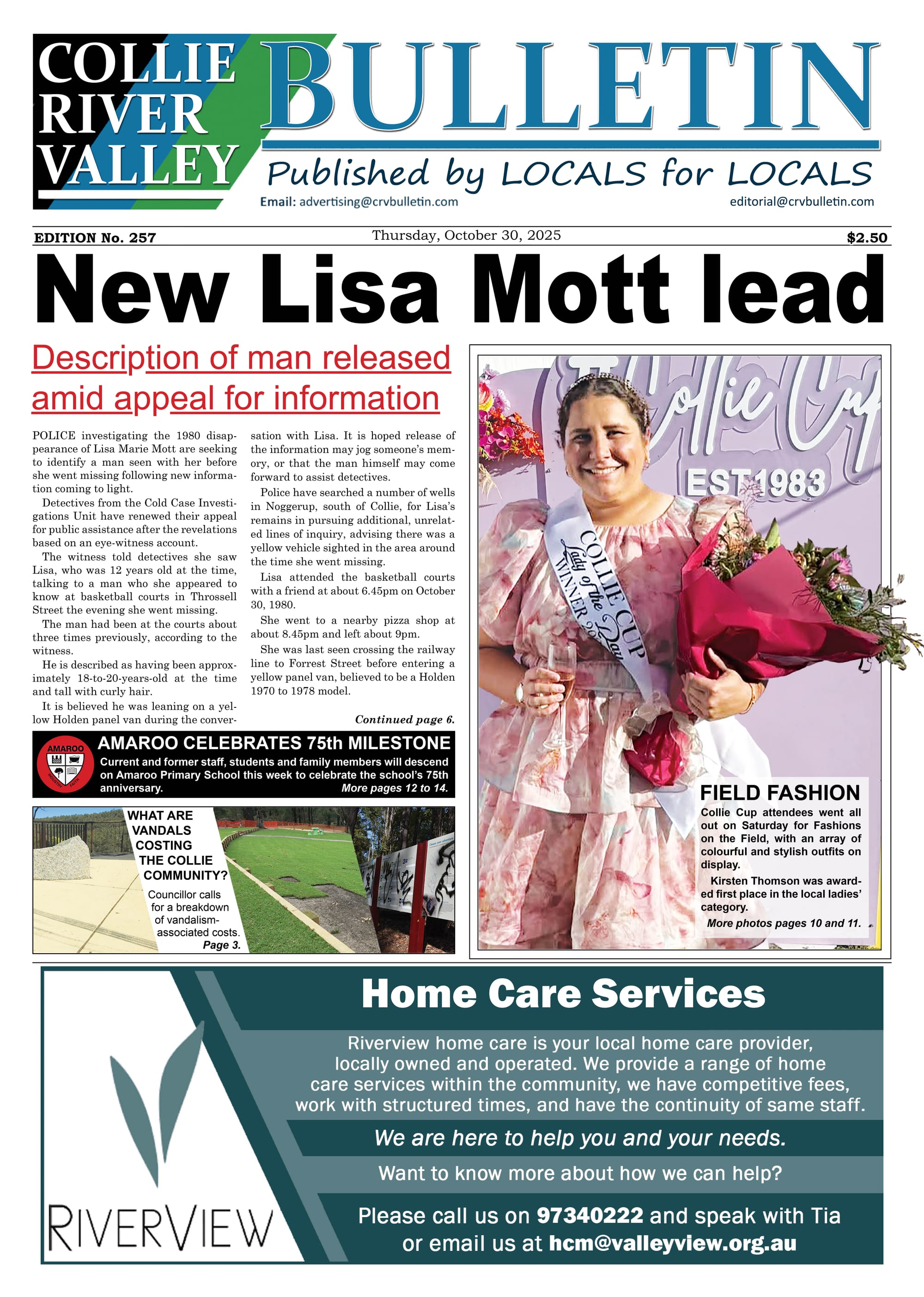 Collie River Valley Bulletin, October 30, 2025