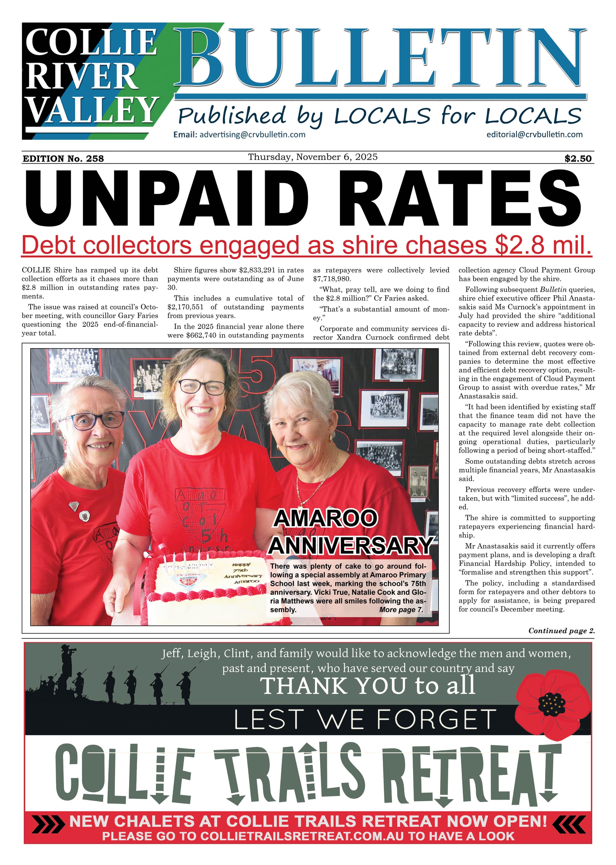 Collie River Valley Bulletin, November 6, 2025