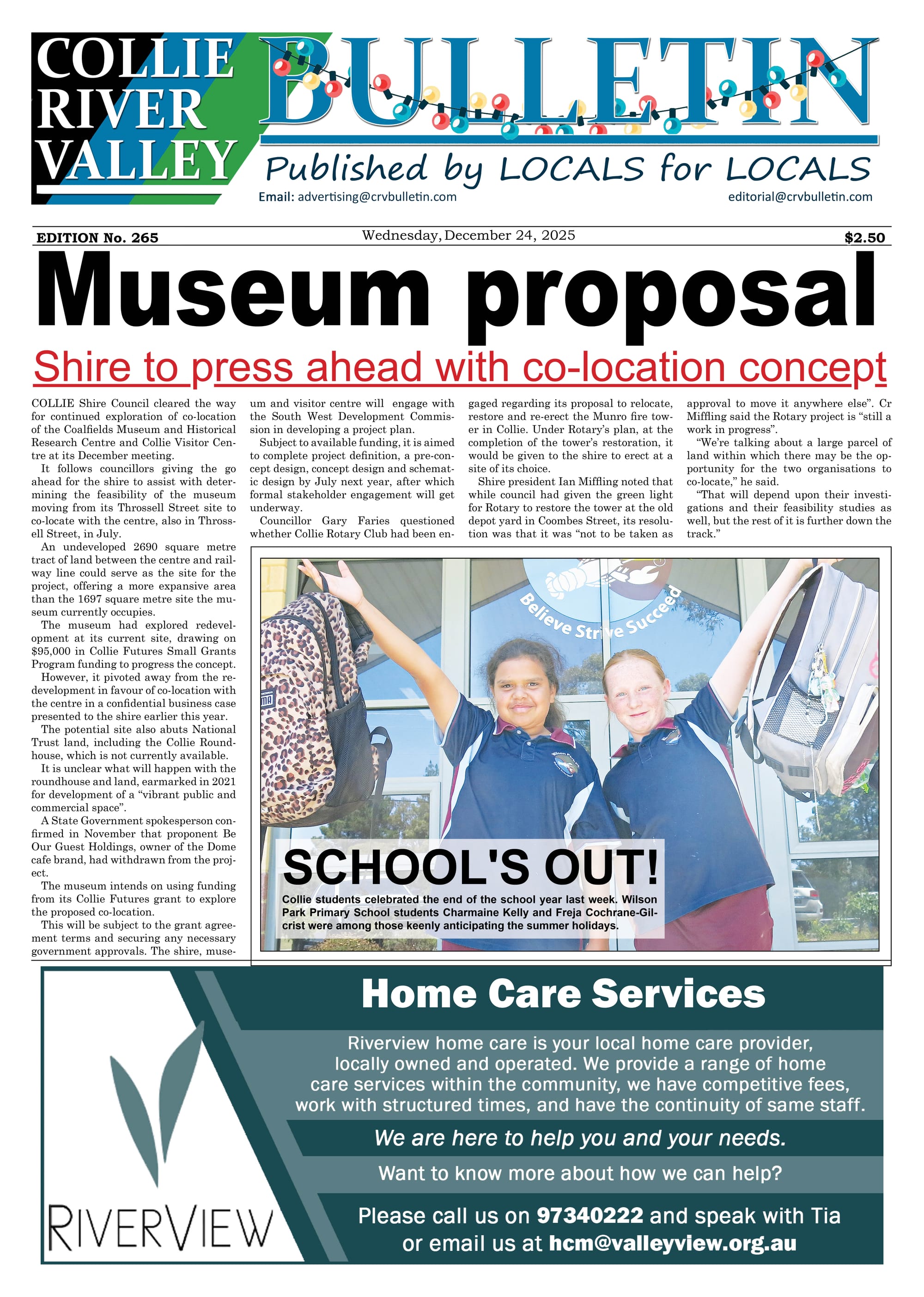 Collie Bulletin, December 24, 2025  post
                                image