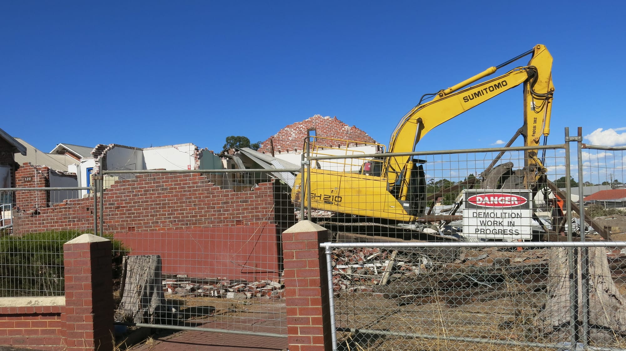 Demolition of old St Brigid’s school building underway