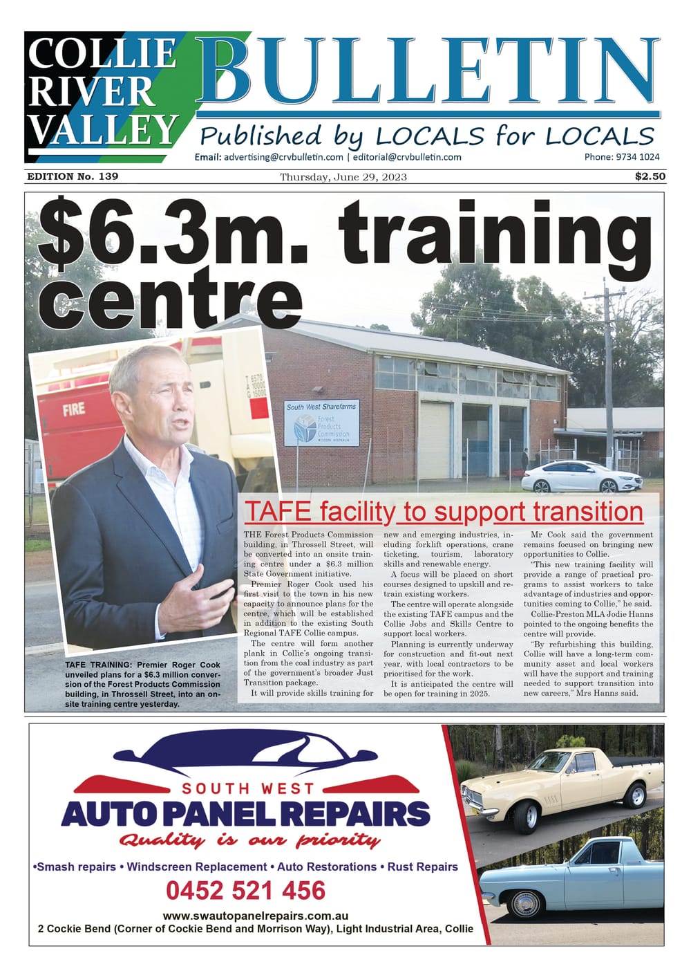 Collie River Valley Bulletin, June 29, 2023 post image