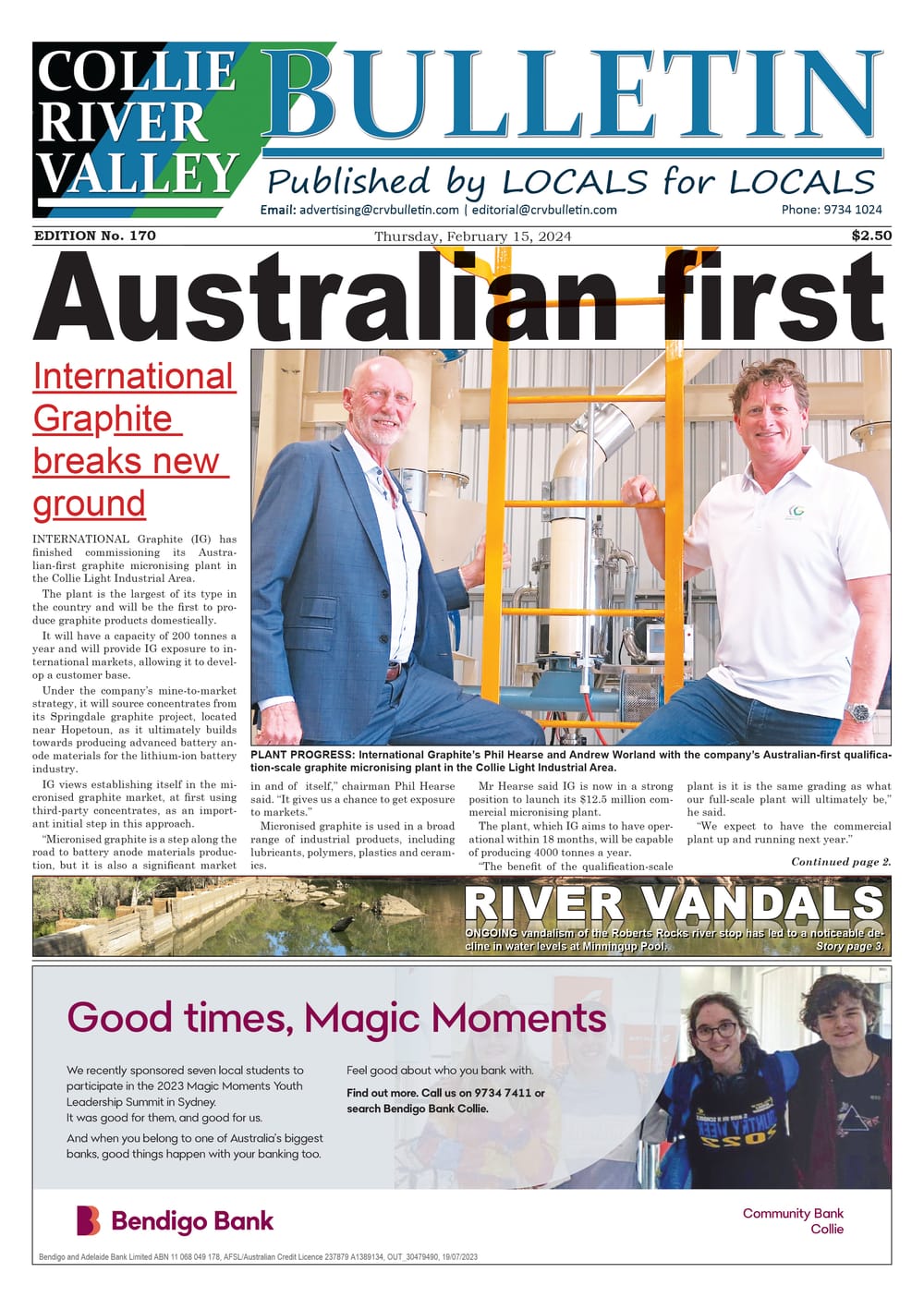 Collie River Valley Bulletin, February 15, 2024 post image