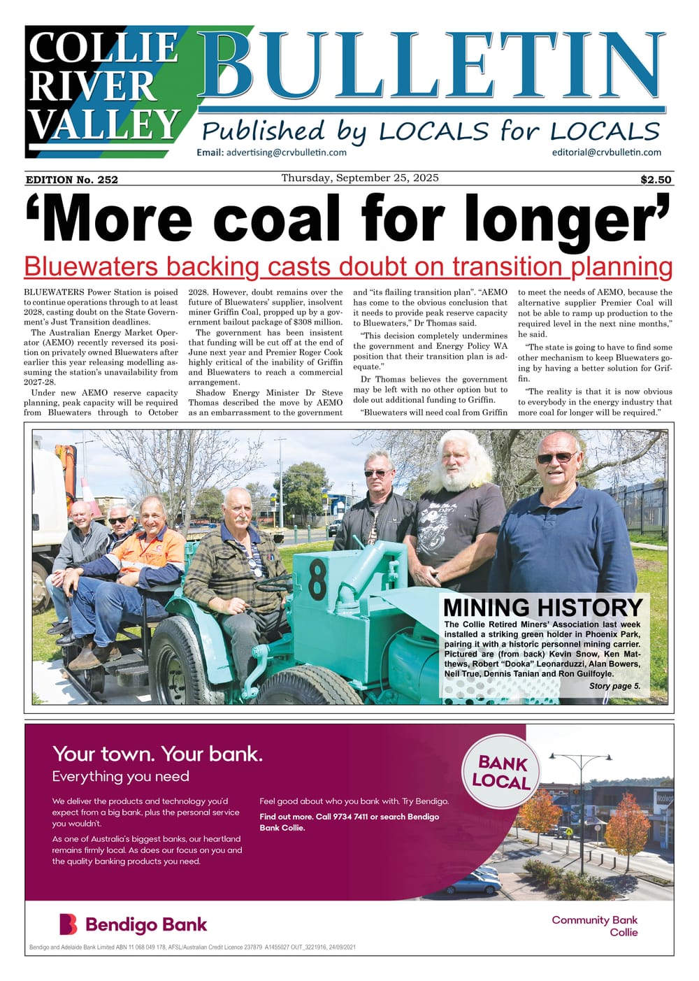 Collie River Valley Bulletin, September 25, 2025 post image