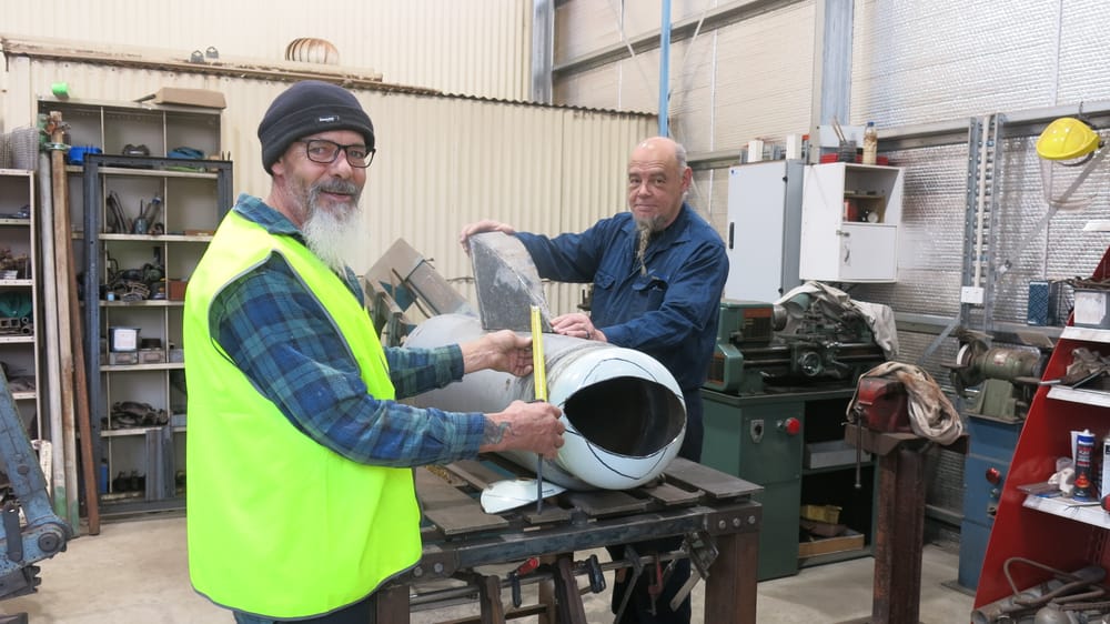 Metalwork at the men’s shed post image