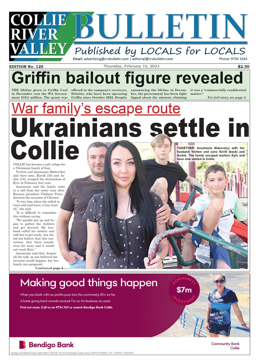 Collie River Valley Bulletin, February 16, 2023 post image