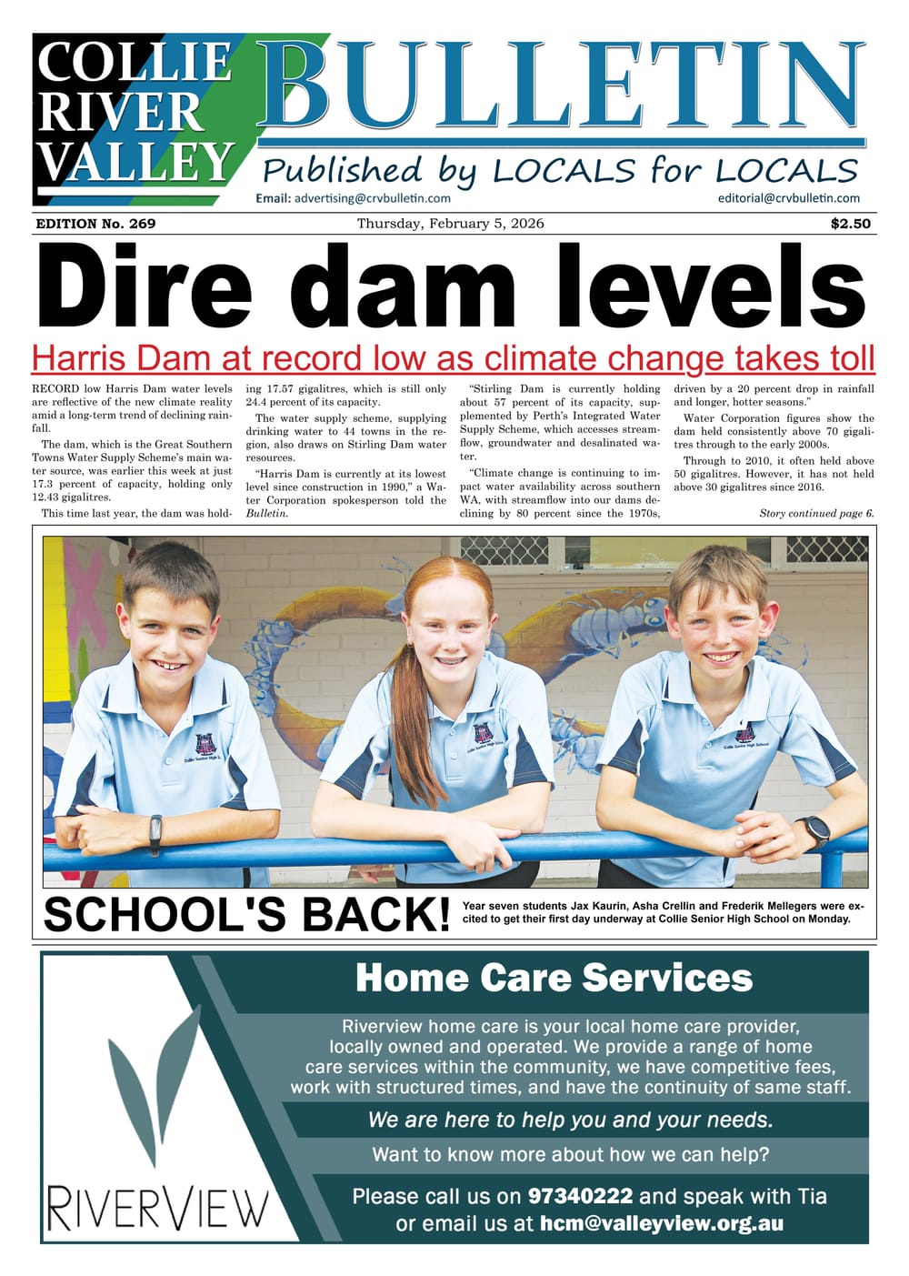 Collie River Valley Bulletin, February 5, 2026 post image