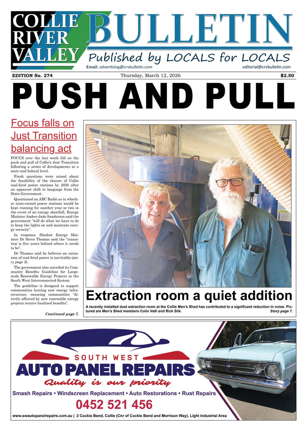Collie River Valley Bulletin, March 12, 2026 post image