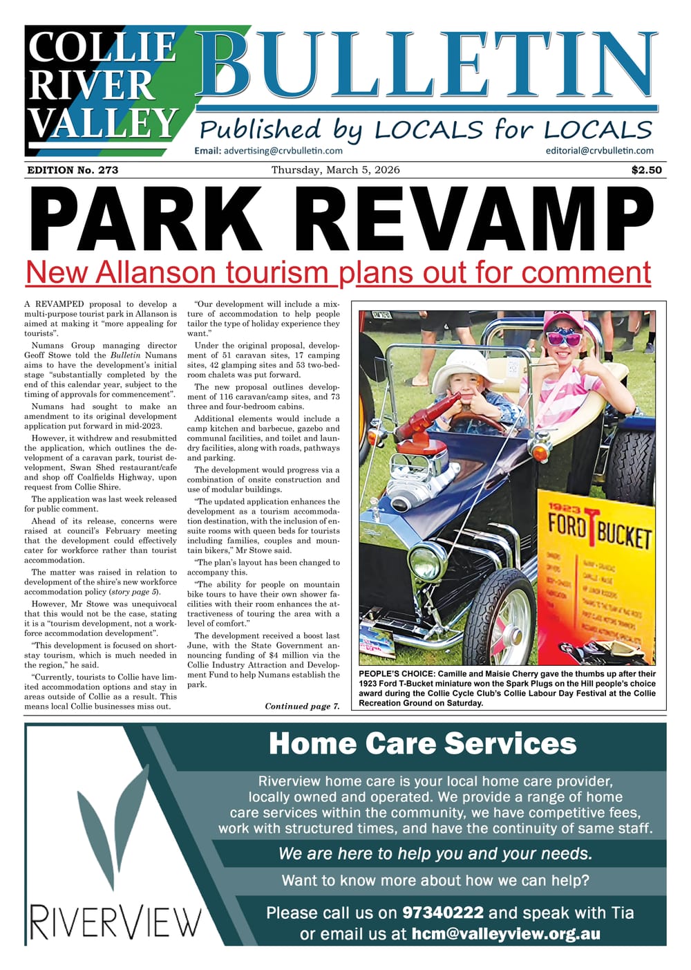 Collie River Valley Bulletin, March 5, 2026 post image