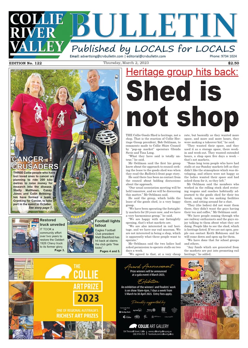 Collie River Valley Bulletin, March 2, 2023 post image