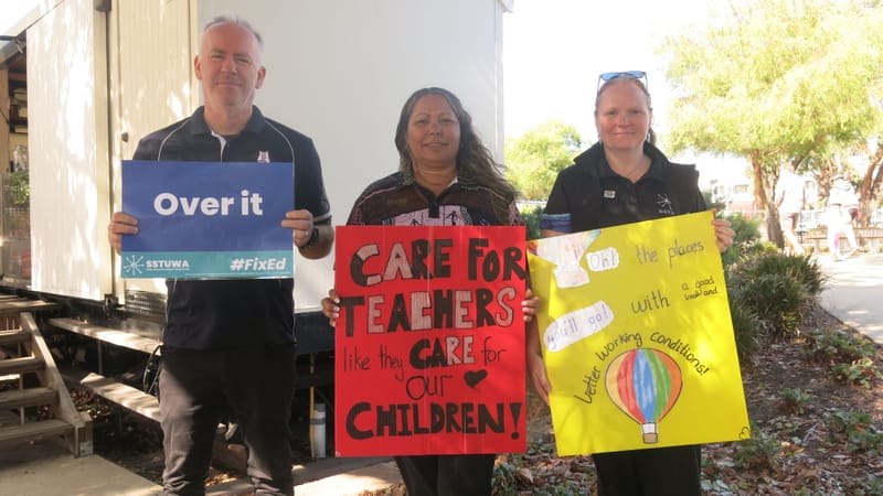 Teachers walk off the job post image