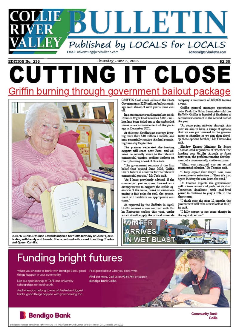 Collie River Valley Bulletin, June 5, 2025 post image