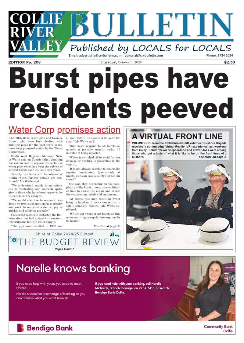 Collie River Valley Bulletin, October 3, 2024 post image