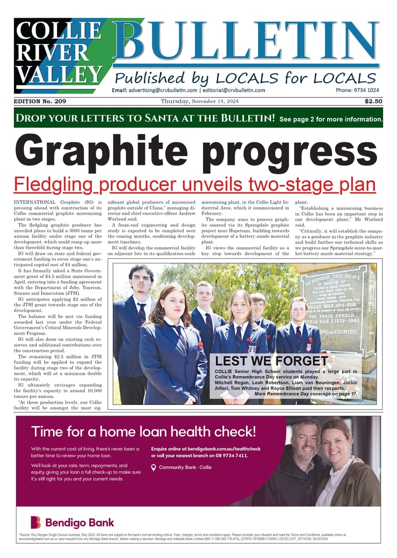 Collie River Valley Bulletin, November 14, 2024 post image