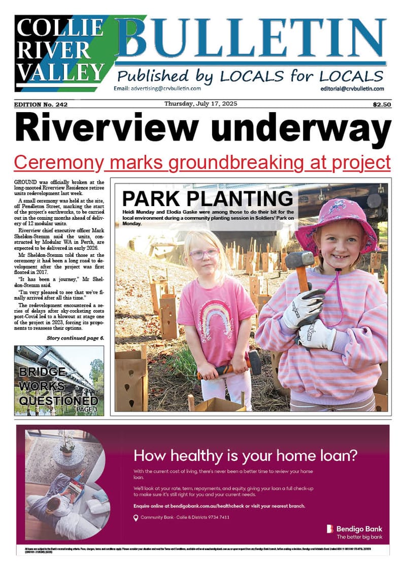 Collie River Valley Bulletin, July 17, 2025 post image