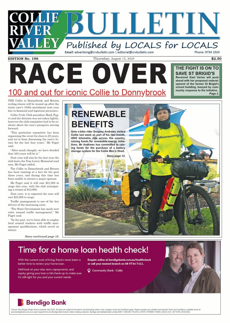 Collie River Valley Bulletin, August 15, 2024 post image