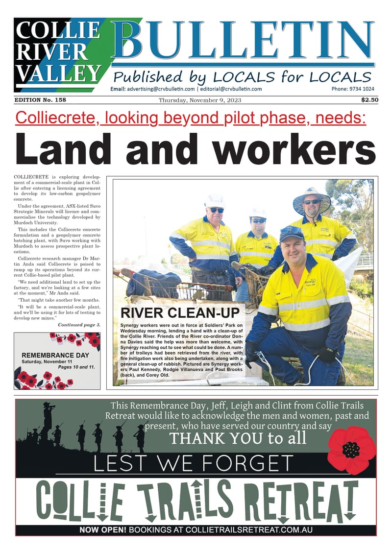 Collie River Valley Bulletin, November 9, 2023 post image