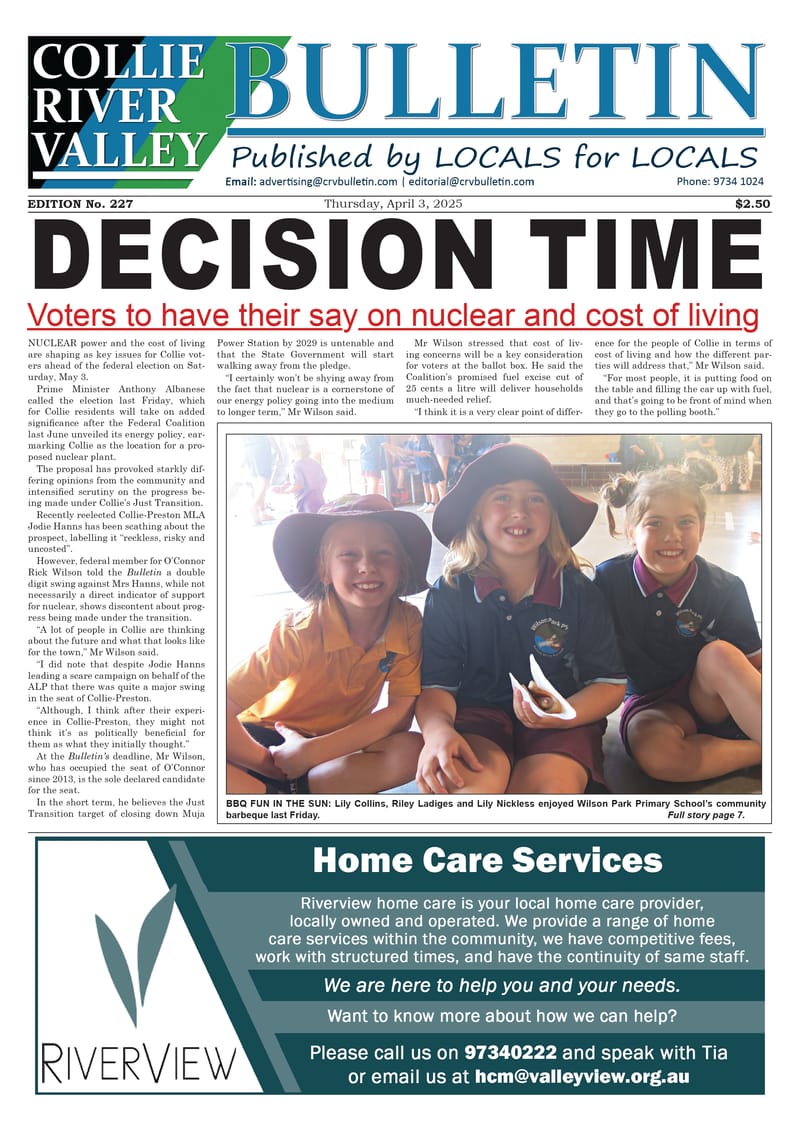Collie River Valley Bulletin, April 3, 2025 post image