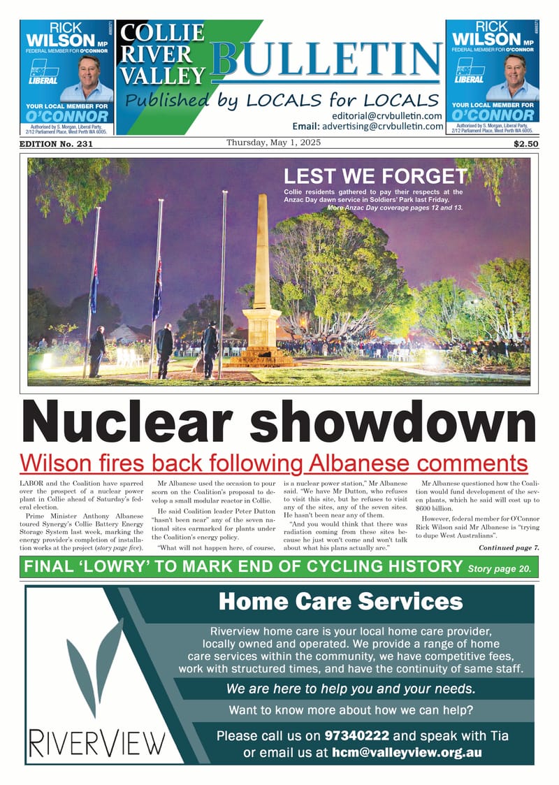 Collie River Valley Bulletin, May 1, 2025 post image