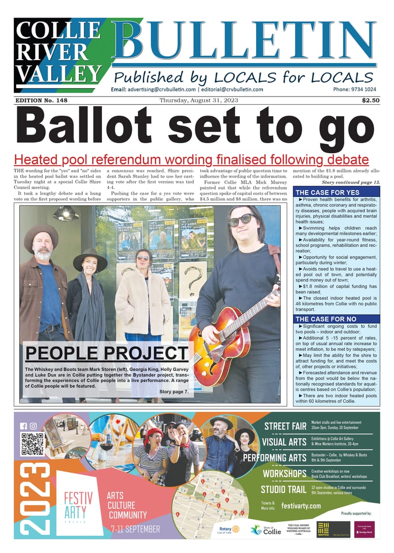 Collie River Valley Bulletin, August 31, 2023 post image