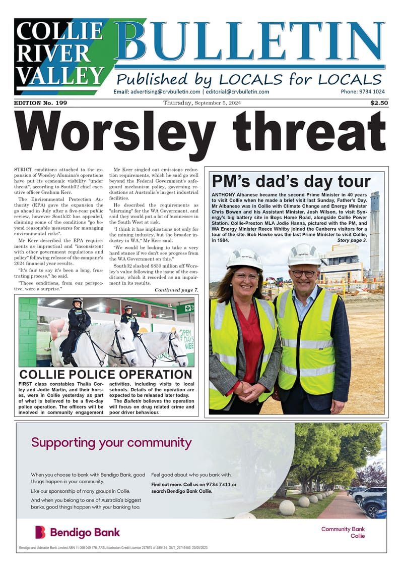 Collie River Valley Bulletin September 5, 2024 post image