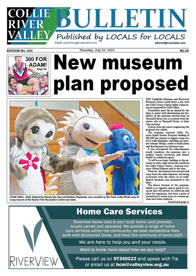 Collie River Valley Bulletin - July 24, 2025 post image
