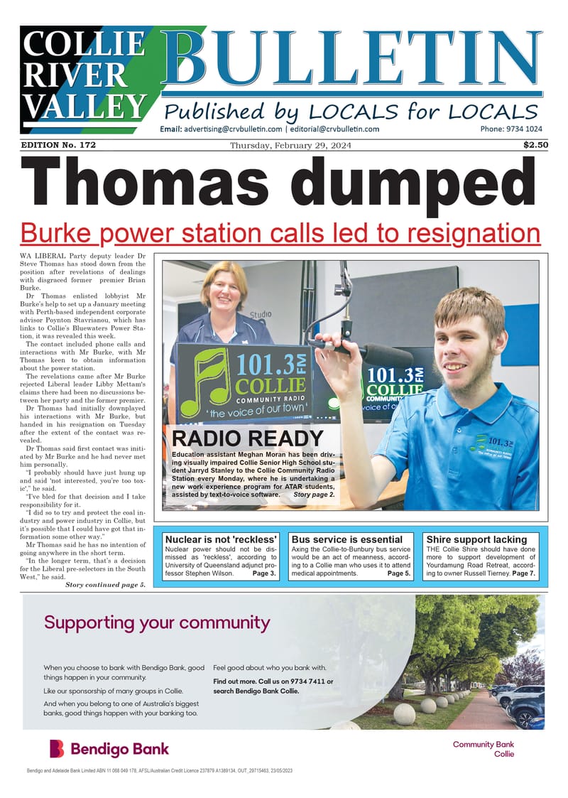 Collie River Valley Bulletin, February 29, 2023 post image