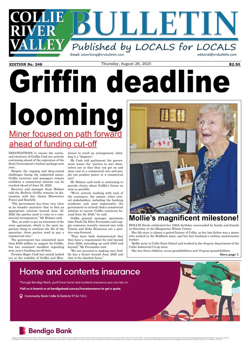 Collie River Valley Bulletin, August 28, 2025 post image