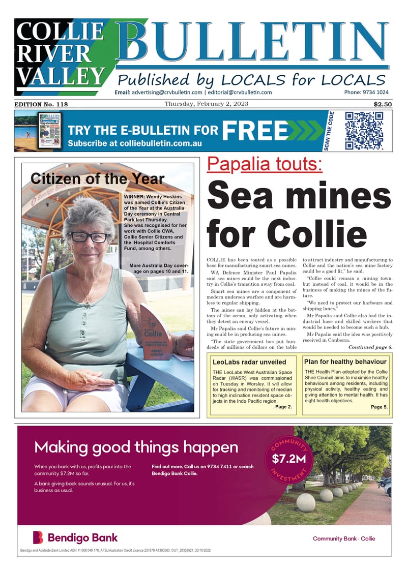 Collie River Valley Bulletin, February 2, 2023 post image