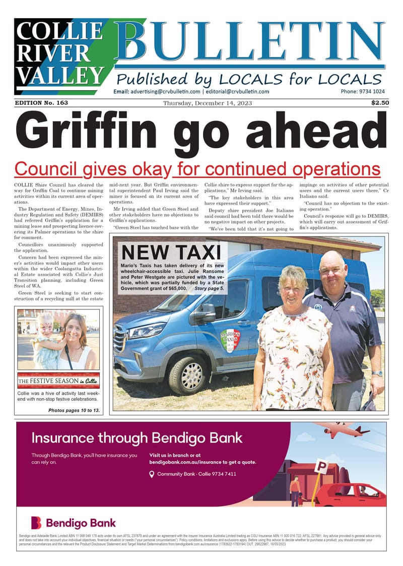 Collie River Valley Bulletin, December 14, 2023 post image