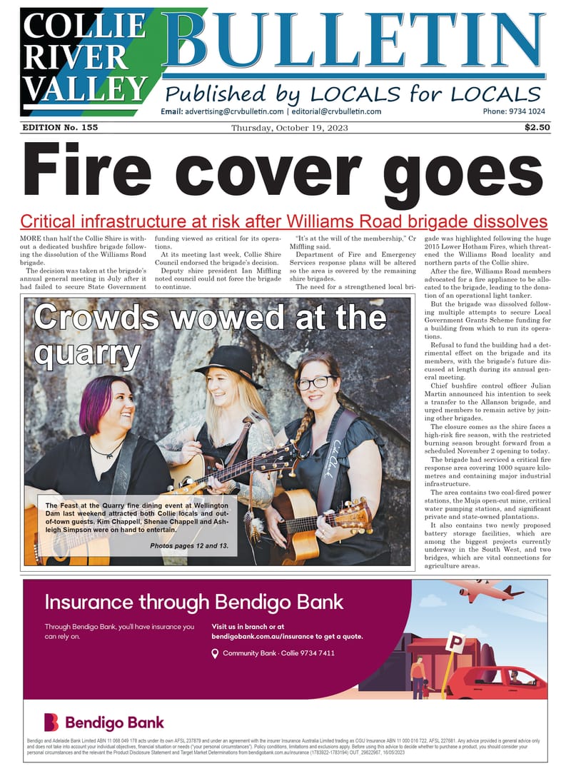 Collie River Valley Bulletin, October 19, 2023 post image