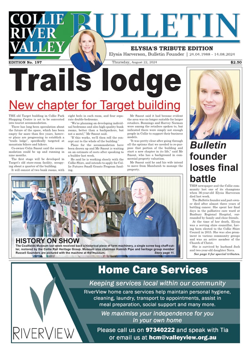 Collie River Valley Bulletin, August 22, 2024 post image