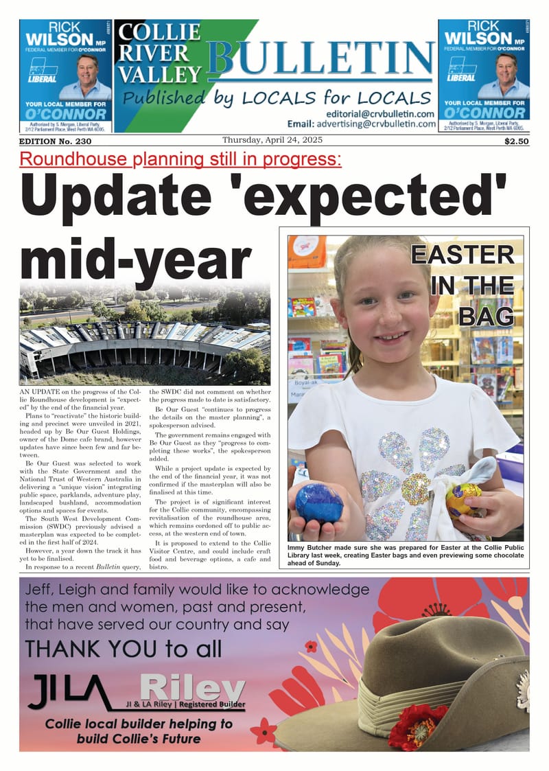 Collie River Valley Bulletin, April 24, 2025 post image