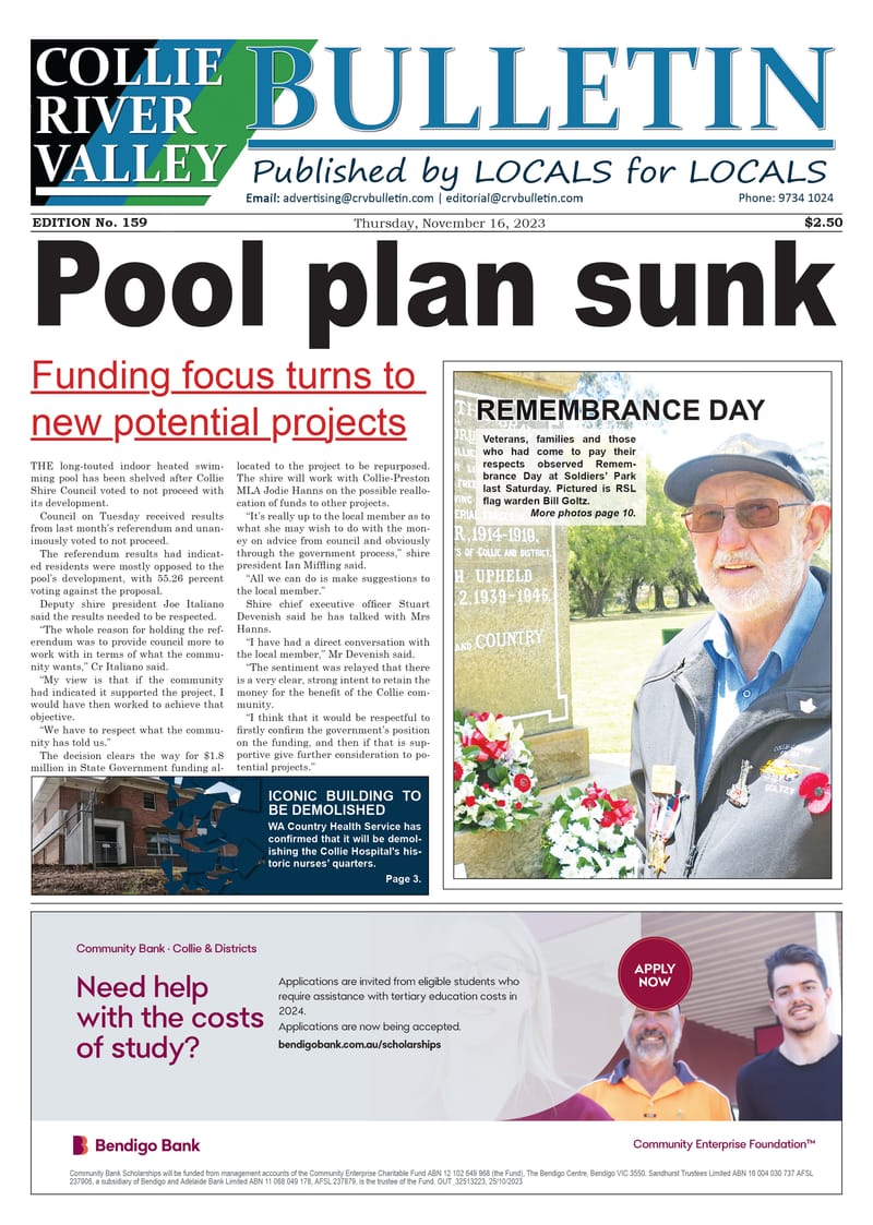 Collie River Valley Bulletin, November 16, 2023 post image