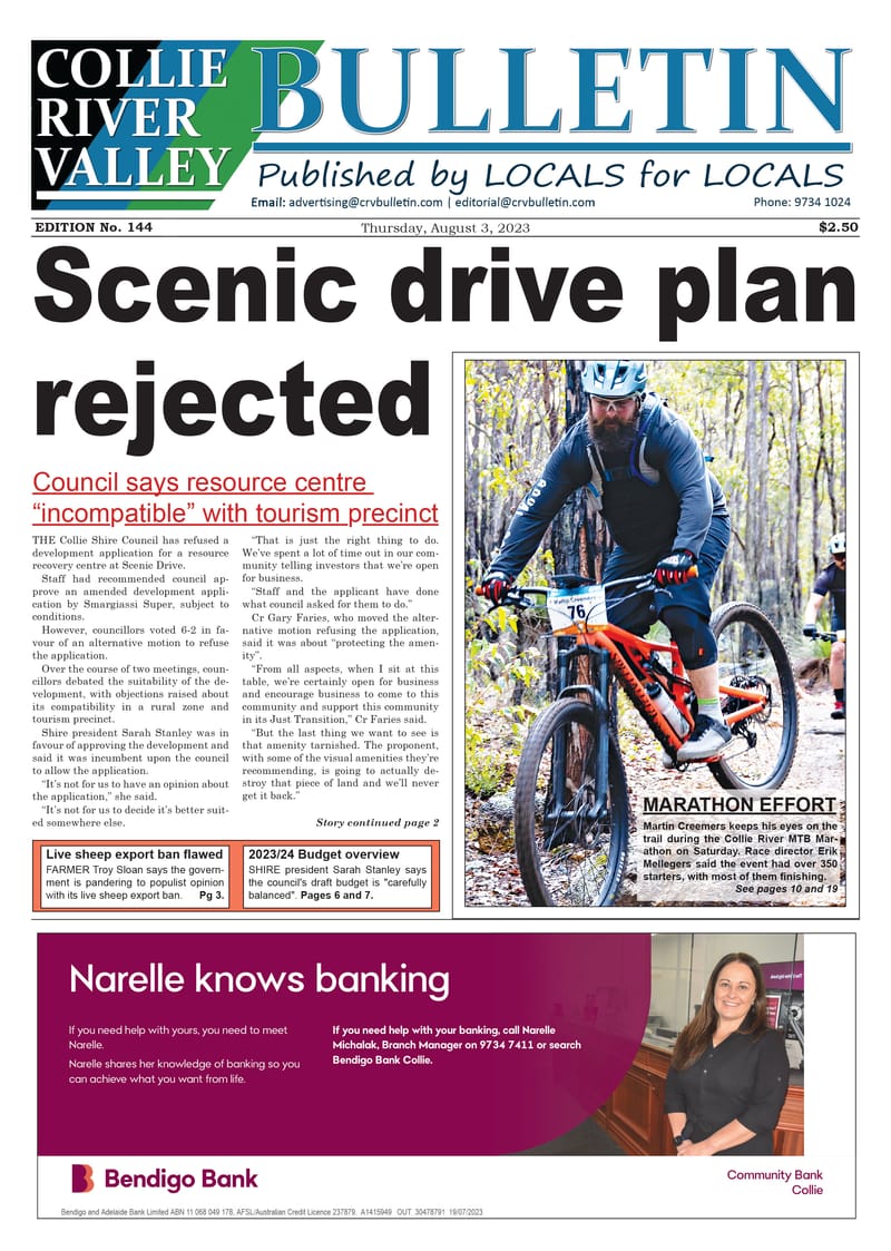 Collie River Valley Bulletin, August 3, 2023 post image