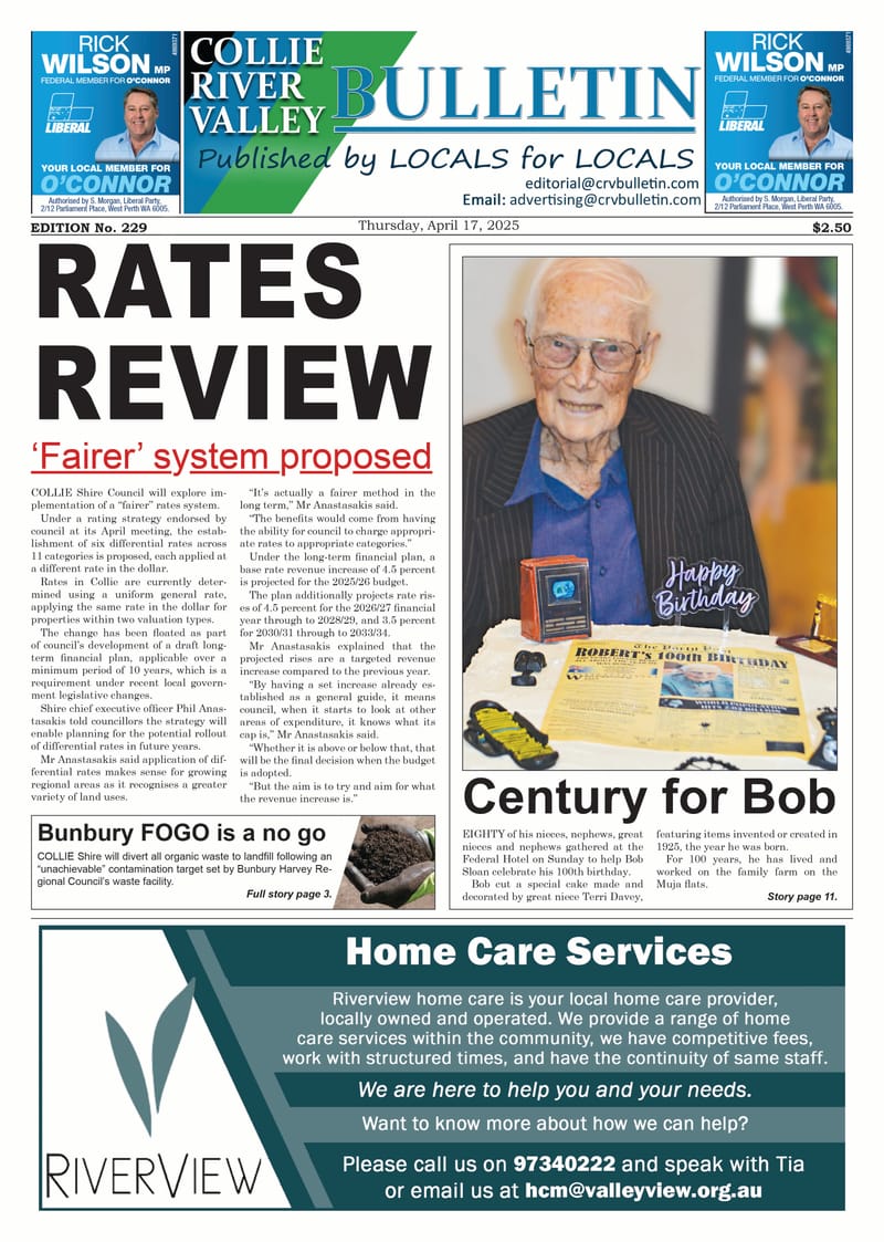Collie River Valley Bulletin, April 17, 2025 post image