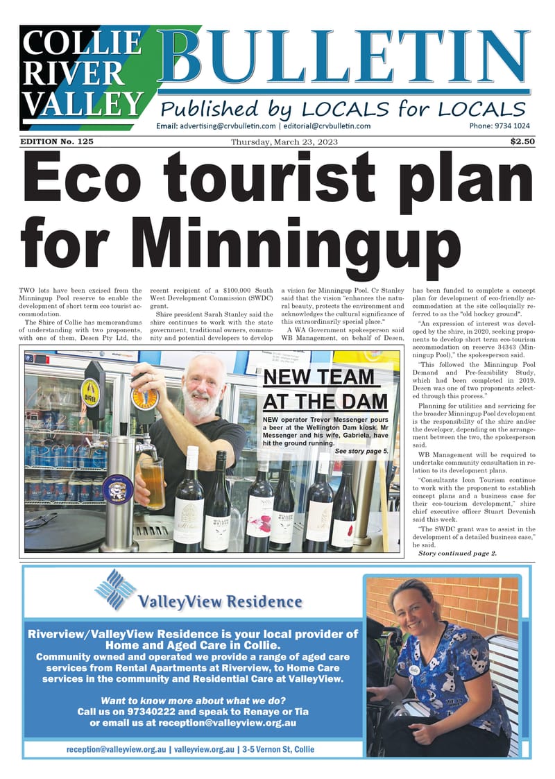 Collie River Valley Bulletin, March 23, 2023 post image