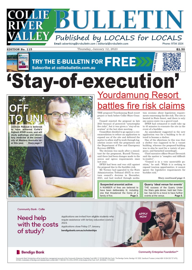 Collie River Valley Bulletin, January 12, 2023 post image