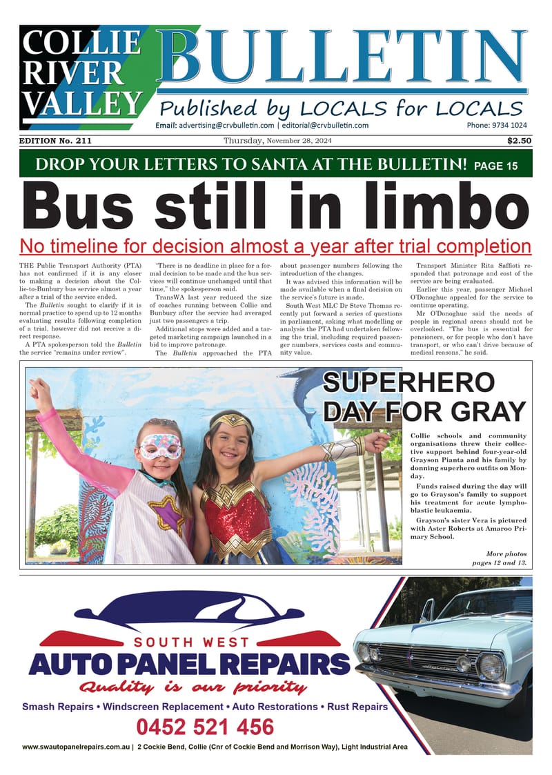 Collie River Valley Bulletin, November 28, 2024 post image