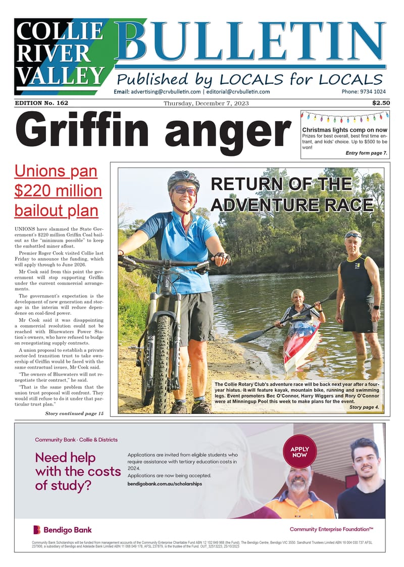 Collie River Valley Bulletin, December 7, 2023 post image