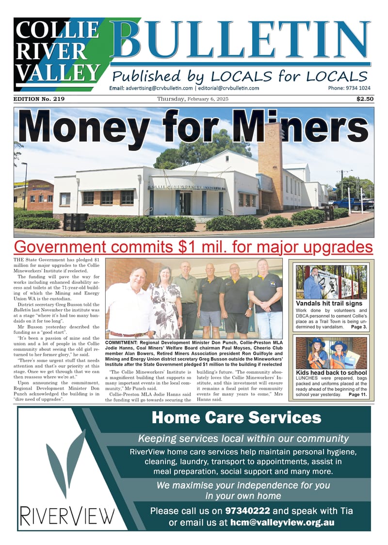 Collie River Valley Bulletin, February 6, 2025 post image