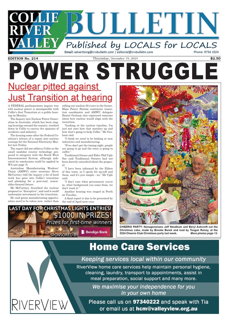 Collie River Valley Bulletin, December 19, 2024 post image